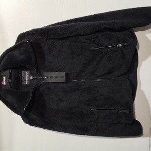 Black Faux Fur Jacket, XL,Nwt
